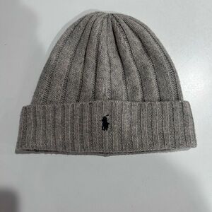 Polo Ralph Lauren Gray Ribbed Beanie